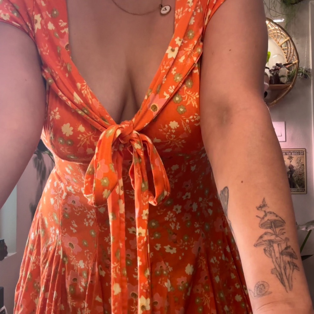 Cute orange free people dress